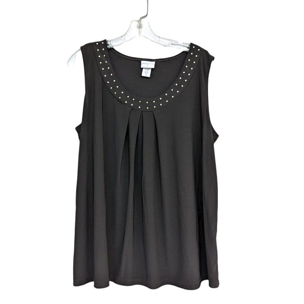 Jaclyn Smith 1X Black Tank Top